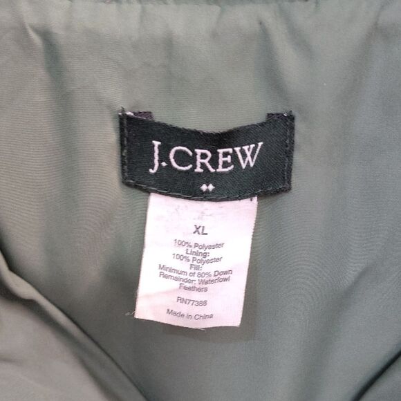 J. Crew Women's Green Puffer Jacket - Picture 2 of 5